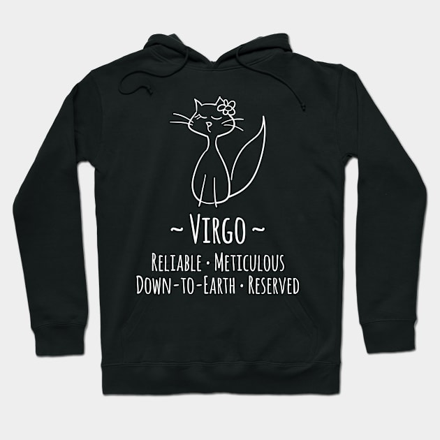 Virgo Zodiac Sign Hoodie by HappyCatPrints